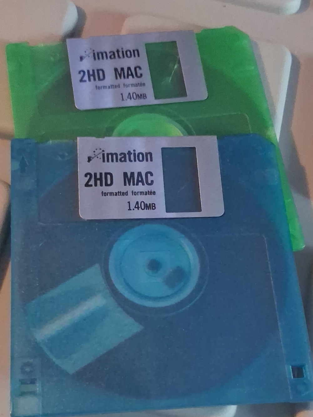 2HD MAC 1.44MB Floppy Disks - Blue and Green